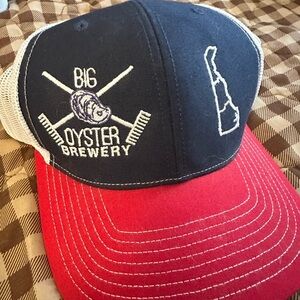 Big Oyster Brewery Red and Blue Cap